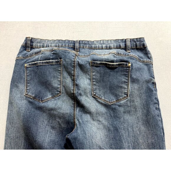 Denim & Co Women's Vintage 1969 Skinny Jeans Mid Rise Blue Size 16 - Picture 4 of 11